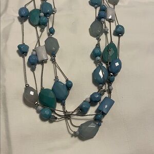 Elegant Blue Multi-Strand Necklace